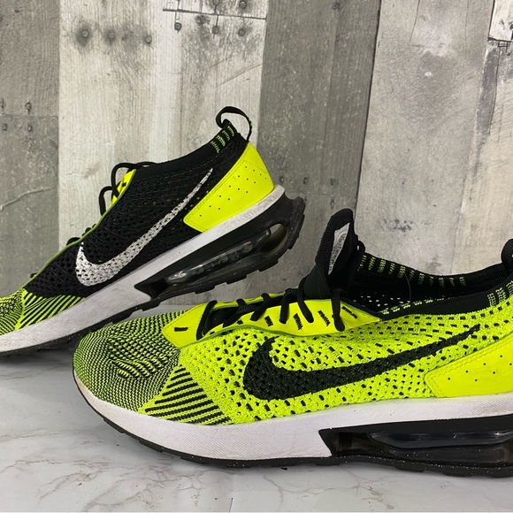 Nike Air Max FlyKnit Racer Shoes Volt FD4610-700 Mens Size 7.5 - Picture 2 of 6